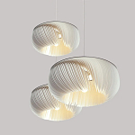 Подвесной светильник с белыми изящными декоративными лепестками Volumetric Petal Lamp варинант исполнения - 8 | Loft Concept в Краснодаре