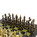 Шахматы Ренессанс из бронзы с доской из натурального камня Змеевик Decorative Thematic Chess варинант исполнения - 2 | Loft Concept в Краснодаре