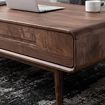 Кофейный стол из массива дерева с выдвижными ящиками Coffee Walnut Table варинант исполнения - 6 | Loft Concept в Краснодаре