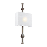 Бра бронзового цвета с полукруглым матовым стеклянным плафоном в геометрическом каркасе Feiss варинант исполнения - 5 | Loft Concept в Краснодаре