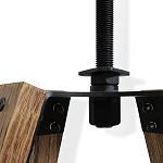 Барный стул со спинкой и мягкой обивкой с ромбами на 4-х деревянных ножках Бежевый Велюр Ava Charm варинант исполнения - 8 | Loft Concept в Краснодаре