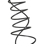 Подвесной светильник светодиодный из металла со спиральным декоративным элементом черный Metal Spiral варинант исполнения - 8 | Loft Concept в Краснодаре