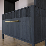 Стеллаж Primo с ящиками Черный дуб  варинант исполнения - 4 | Loft Concept в Краснодаре