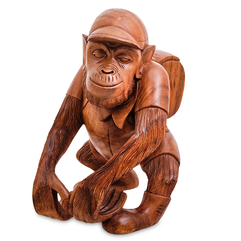 Статуэтка деревянная в виде обезьяны Bali Monkey Коричневый в Краснодаре | Loft Concept 