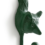 Настенный крючок лиса Fox Wall Hook Green варинант исполнения - 3 | Loft Concept в Краснодаре