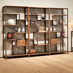 Стеллаж деревянный с полками для хранения Moon Walnut Furniture варинант исполнения - 1 | Loft Concept в Краснодаре