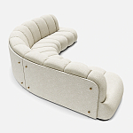 Диван Limoges полукруглой формы с обивкой букле молочного цвета варинант исполнения - 1 | Loft Concept в Краснодаре