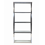 Металлический стеллаж со стеклянными полками Molecule варинант исполнения - 2 | Loft Concept в Краснодаре