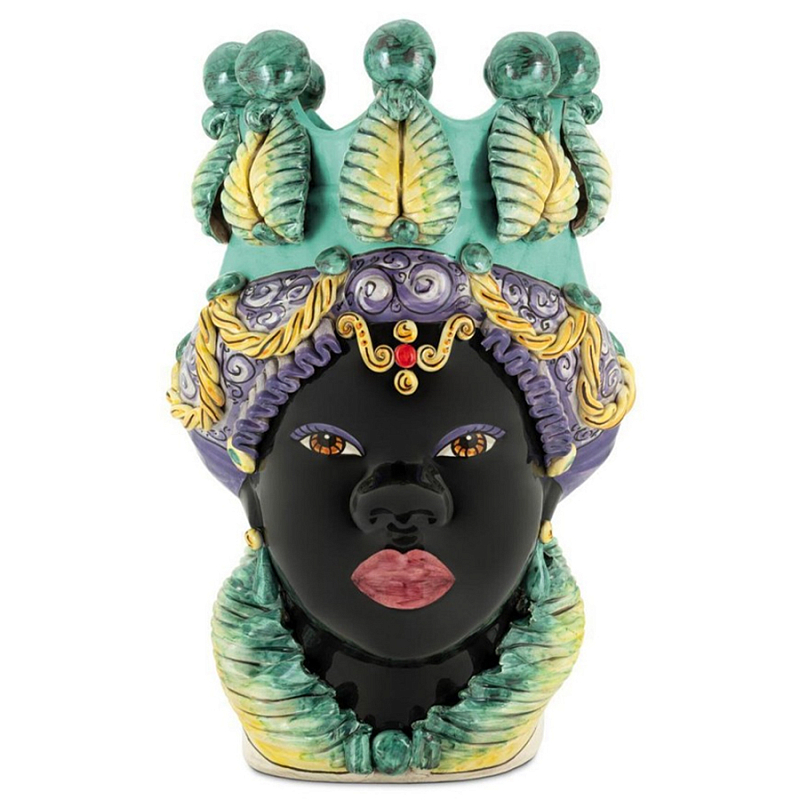 Ваза Vase Moro Lady Big Traditional Черный Зеленый Фиолетовый Ваза Vase Moro Lady Big Traditional Черный Зеленый Фиолетовый в Краснодаре | Loft Concept
