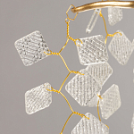 Люстра подвесная золотого цвета с декоративными ветвями и прозрачными рельефными подвесками FAIRYTREE Light варинант исполнения - 10 | Loft Concept в Краснодаре