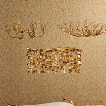 Люстра золотая с декором в виде веток эвкалипта Eucalyptus Branches варинант исполнения - 5 | Loft Concept в Краснодаре