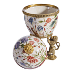 Шкатулка в форме яйца на величественных львах из фарфора с бронзовыми элементами Eden Garden варинант исполнения - 7 | Loft Concept в Краснодаре