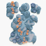 Тканый вручную Большой абстрактный гобелен Frost Forest варинант исполнения - 3 | Loft Concept в Краснодаре