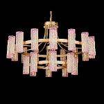 Люстра двухъярусная круглая с текстурными цилиндрическими плафонами Glimpse варинант исполнения - 2 | Loft Concept в Краснодаре