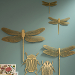 Настенный декор из двух декоративных стрекоз Flight of the Dragonfly варинант исполнения - 2 | Loft Concept в Краснодаре