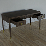 Письменный стол Elsa Dreams Walnut Шпон дерево с двумя ящиками варинант исполнения - 3 | Loft Concept в Краснодаре