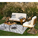 Двухместный диван из акации без подлоконтиков Amra варинант исполнения - 3 | Loft Concept в Краснодаре