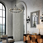 Люстра круглая с литыми стеклянными дисками Olympe Glass Chandelier варинант исполнения - 4 | Loft Concept в Краснодаре