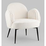 Полукресло Wave Stripes букле белый варинант исполнения - 1 | Loft Concept в Краснодаре