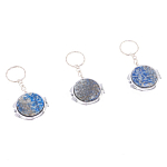 Зеркало брелок карманное двухстороннее из натурального камня Лазурит Stone Mirrors варинант исполнения - 8 | Loft Concept в Краснодаре