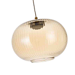Подвесной светильник с янтарным рифленым стеклянным плафоном Ferm Living варинант исполнения - 5 | Loft Concept в Краснодаре
