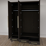 Большой Шкаф Primo Темный орех с 3 дверьми и 3 выдвижными ящиками варинант исполнения - 9 | Loft Concept в Краснодаре