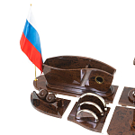 Настольный письменный набор с часами из природного камня обсидиана Competent Leader варинант исполнения - 3 | Loft Concept в Краснодаре