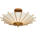 Потолочный светильник в форме конуса с каркасом золотого цвета и тканевым абажуром Inspiration in Light варинант исполнения - 2 | Loft Concept в Краснодаре