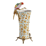 Ваза фарфоровая с птицей на бронзовой ветке Garden of Eden варинант исполнения - 2 | Loft Concept в Краснодаре