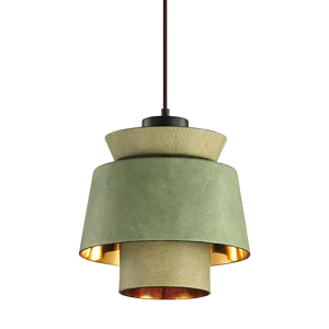 Подвесной Marmite с отделкой из кожи зеленого цвета