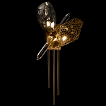 Бра с 2-мя плафонами из стекла и металла и вертикальными подвесками Gilded Mirage  варинант исполнения - 4 | Loft Concept в Краснодаре