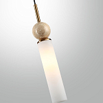 Подвесной светильник с цилиндрическим матовым плафоном и декоративным шаром из камня Orb Essence варинант исполнения - 13 | Loft Concept в Краснодаре