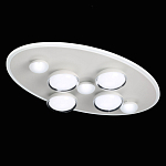 Потолочный светильник овальной формы белого цвета с 7-ю лампами Lunar Pebbles варинант исполнения - 4 | Loft Concept в Краснодаре