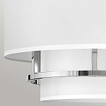 Потолочный светильник с двухслойным белым текстильным абажуром Hinkley варинант исполнения - 23 | Loft Concept в Краснодаре