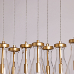 Люстра с 9-ю прозрачными стеклянными плафонами в форме капли Lucid Rain  варинант исполнения - 6 | Loft Concept в Краснодаре