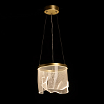 Подвесной светильник цилиндрической формы с прозрачным волнистым плафоном Wave Line варинант исполнения - 3 | Loft Concept в Краснодаре