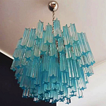 Дизайнерская люстра Blue Lagoon glass бирюзовое стекло  варинант исполнения - 3 | Loft Concept в Краснодаре