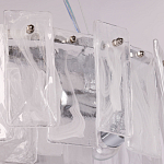 Люстра круглая с подвесными прямоугольными пластинами из стекла Glacier Panels варинант исполнения - 4 | Loft Concept в Краснодаре