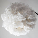 Изогнутый торшер с декором в виде перьев Plumage White Floor Lamp варинант исполнения - 3 | Loft Concept в Краснодаре