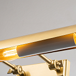 Светильник для картин цвета состаренная латунь с широким плафоном на прямоугольном основании Elstead Lighting варинант исполнения - 2 | Loft Concept в Краснодаре