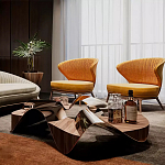 Дизайнерский журнальный стол волнистой формы Nyxacad варинант исполнения - 4 | Loft Concept в Краснодаре