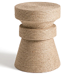 Приставной стол с отделкой из джута Juti D35 см варинант исполнения - 1 | Loft Concept в Краснодаре