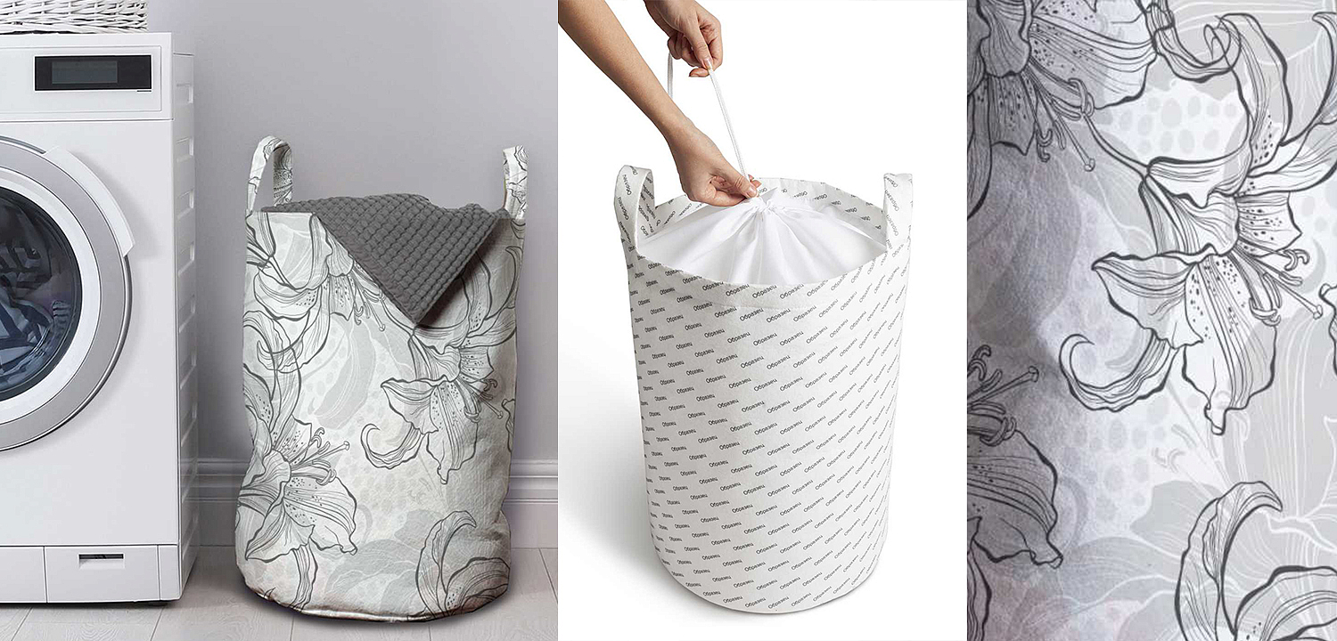 Корзина Black and White Flowers Basket - Loft-Concept в Краснодаре