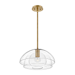 Подвесной светильник с прозрачным двойным стеклянным плафоном в форме купола и внутренней сферой Hinkley варинант исполнения - 10 | Loft Concept в Краснодаре