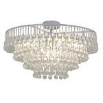 Люстра подвесная круглая с молочными стеклянными подвесками в форме капель Droplet Chandelier варинант исполнения - 2 | Loft Concept в Краснодаре