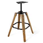 Барный стул со спинкой и подлокотниками на 4-х деревянных ножках Douglas Rhombus Серый Велюр варинант исполнения - 5 | Loft Concept в Краснодаре