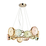 Люстра с плафонами из разноцветного стекла Glass Peonies варинант исполнения - 2 | Loft Concept в Краснодаре