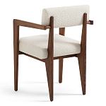 Кресло обеденное Alcove White Boucle из массива ореха варинант исполнения - 4 | Loft Concept в Краснодаре