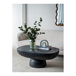 Столик кофейный черного цвета с овальной столешницей и круглым основанием Black Dalmen Table варинант исполнения - 8 | Loft Concept в Краснодаре