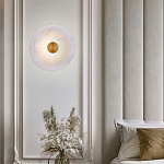 Бра светодиодный с мраморным рассеивателем латунь варинант исполнения - 3 | Loft Concept в Краснодаре